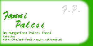 fanni palcsi business card